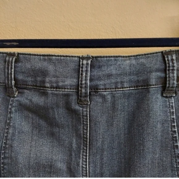 CELEBRITY PINK Dark Wash Mini Button Down Denim Skirt - Picture 6 of 11